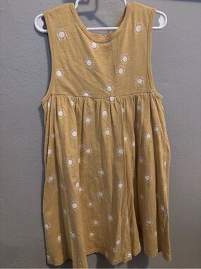 Rylee + Cru yellow Layla sunburst-print dress